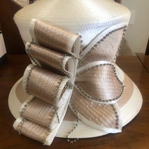 Rare Vintage CHANCELLE White Designer Ladies Church Wedding Formal Hat